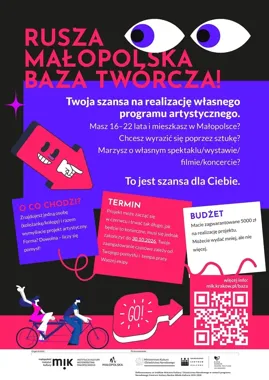 Młodzi twórcy dostają własne zaplecze. Małopolska Baza Twórcza rusza 🎨